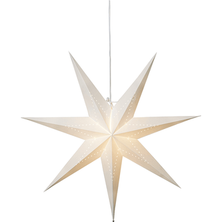 Paperstjerne Lysa 70cm - Hvid