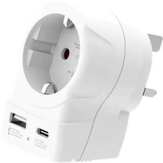 Skross Rejsestik Europa til UK inkl. USB PD (1x USB-A/1x USB-C)