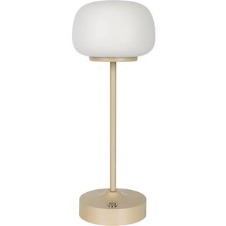 LED-bordlampe Pina beige Højde 27,8 cm Metal/glas Touch