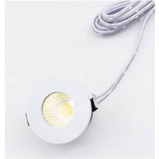 LEDlife Ø3,8cm Focu38 møbelspot indbygning RA92 - Hul: Ø3,5 cm, Mål: Ø3,8 cm, Mat hvid, 2W, 12V DC - Dæmpbar : Dæmpbar, Kulør : Neutral