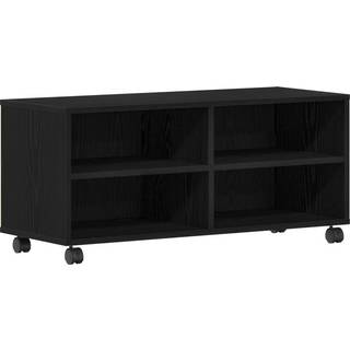 TV-skab Sort 90 x 35 x 35 cm Konstrueret træ