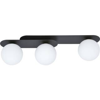 Plaza 3 Sort/Opal loftslampe - Ø15 cm, E14, 230V, uden lyskilde