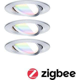 Paulmann - Nova Coin Recessed Loftlampe 3pcs. Ø84 RGBW Turned Aluminium