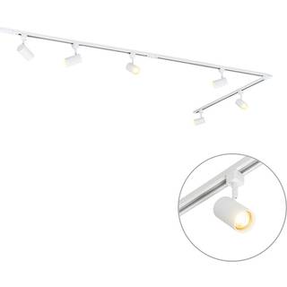 Moderne skinnesystem med 6 hvide spots 1-faset 300 cm - Iconic Jeana
