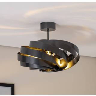 Loftslampe Vento Euluna, dæmpbar, Sort, Stue/spisestue, Metal, Moderne