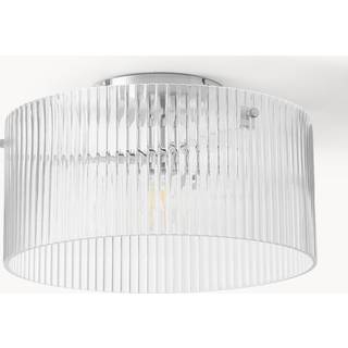 Loftlampe Emmi af riflede glas