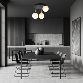 Dolce 3 Sort/Opal loftslampe - Ø14 cm, E14, 230V, uden lyskilde