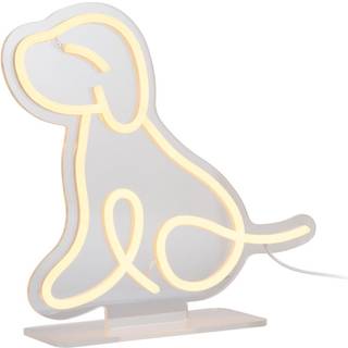 Leitmotiv neonlys Sitting Dog 27,8x30cm gul