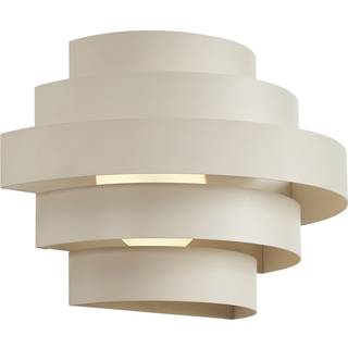 Moderne væglampe beige inkl. LED 3-trins dæmpbar - Lines