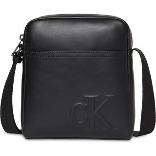 Embossed Monogram Logo Reporter Bag - Black - One Size