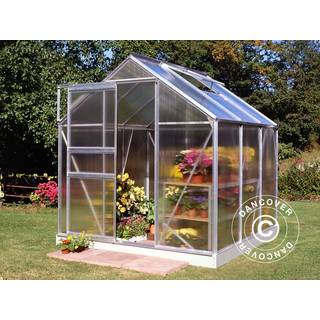 Drivhus polycarbonat Halls Popular 3,8m², 1,93x1,95x1,95m, Aluminium