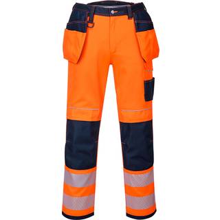 PW3 Hi-Vis bukser m/hængelommer - Orange/Marine (Størrelse: 34)