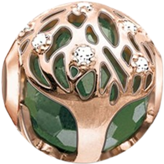 Thomas Sabo Beads - Lebensbaum grün - K0168-842-6 - roségold