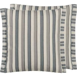 Designers Guild Burlington Stripe Pude 43x43 Cm - Pyntepuder & Betræk Bomuld Charcoal - CCDG1610