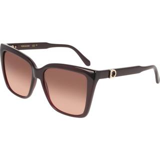 Ferragamo Kvinde SF2085SE 665 Solbriller Acetat Rød Firkantet Normal