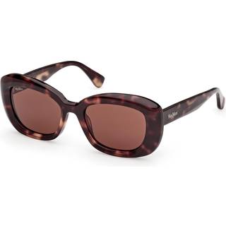 Max Mara Kvinde MM0170 ELIZABETH 1 55E Solbriller Acetat Havana Brun Rund Normal