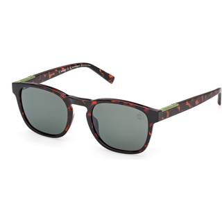 Timberland Mand TB00007 56R Solbriller Injiceret Havana Grøn Rund Polariseret