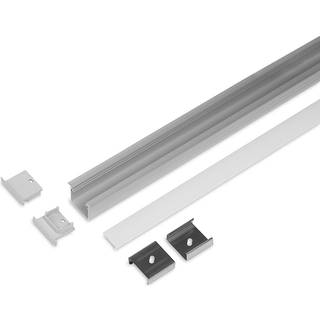 Aluminiumsprofil - Model L (Indbyg) - 20mm LED strip - Alu
