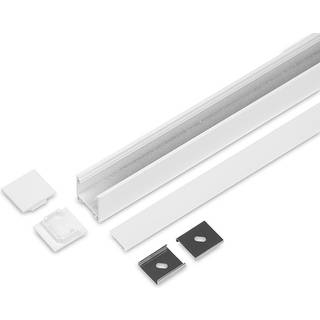 Aluminiumsprofil - Model L - 20mm LED strip - Hvid
