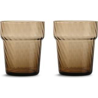 Byon Opacity drikkeglas 30 cl 2-pak Brun
