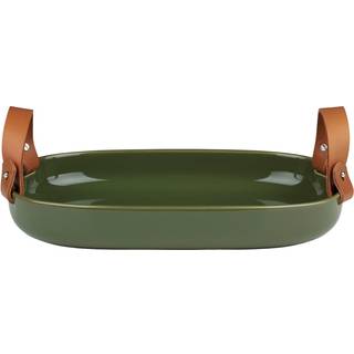 Marimekko Oiva Iso Koppa Serveringsfad 23x32 Cm - Serveringsskåle Stentøj Grøn - 074497-660