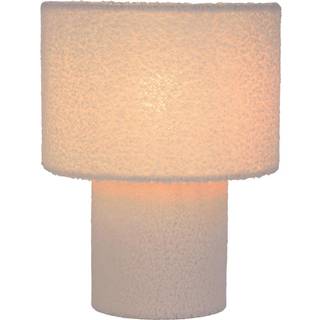 Näve Bordlampe Fluffy, Hvid/opal, Stue/spisestue, Tekstil/stof/silke
