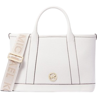 MK Luisa Small Pebbled Leather Satchel - White - Michael Kors - ONE SIZE