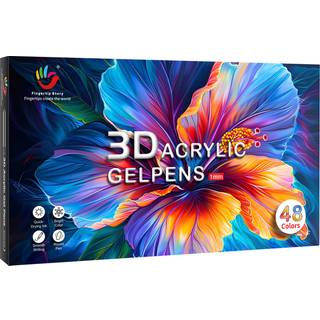 H&B 3D Acrylic Gelpens, 1mm - 48-stk.