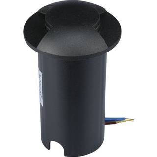 1W LED Nedgravningsspot Lys (12V) 6500K-Sort, IP67 - Kulør : Kold