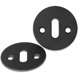 Jasa Company nøgleskilt, massiv, Ø52 mm, mat sort