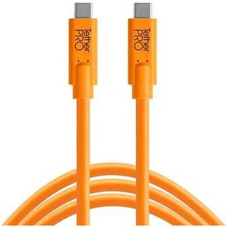 Tether Tools TetherPro USB Data Cable for USB-C to USB-C, Length 90 cm, Orange black 90cm