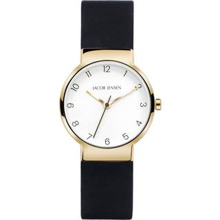 Jacob Jensen 196 Damen-Armbanduhr Titan Quarz Goldfarben