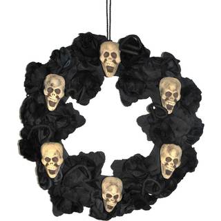 Halloween Türkranz mit Rosen & Totenköpfen