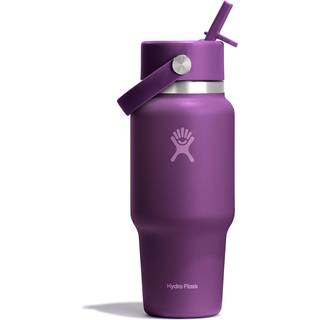 Hydro Flask Wide Flex Straw Travel Bottle Drikkeflaske størrelse 710 ml farve lilla