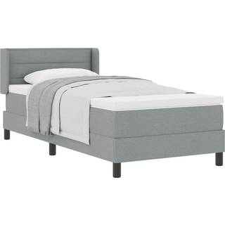 Boxmadras Med Topmadras Med Madras Lysegrå 100 X 200 Cm