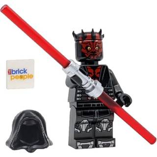 LEGO Star Wars: Darth Maul minifigur med metallisk slv panserkappe og dobbelt lyssvrd
