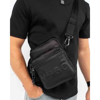 HUGO HUGO Black Split Logo Cross-Body Bag