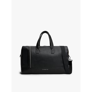 Metal Logo Pebble Grain Duffel Bag