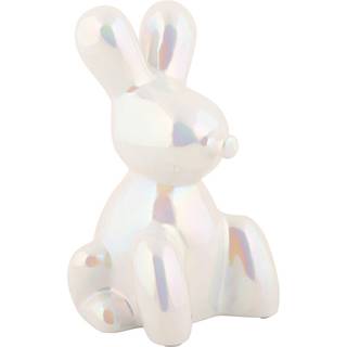 Statue Balloon Bunny 9x15cm keramik hvid