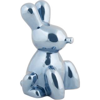 Statue Balloon Bunny 9x15cm keramik blå