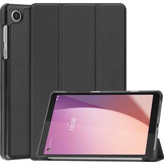 Lenovo Tab M8 (4. Gen.) - EIDERWOOD Tri-Fold Kunstlæder Flip Cover - Sort