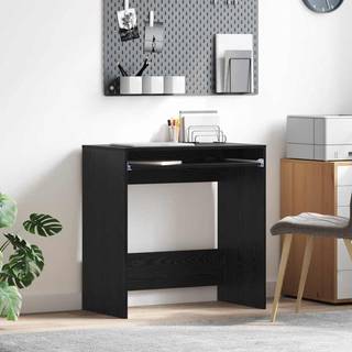 Computerbord Sort egetræ Spånplade Kompakt Kompakt computerbord