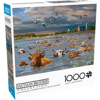 Buffalo Games - James Hautman - Cattle Crossing - 1000 Piece Jigsaw Puzzle for Adults -Challenging Puzzle Perfekt för spelnätter - Färdig storlek
