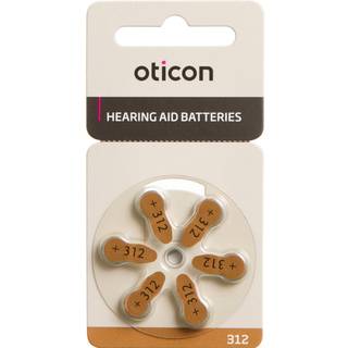 OTICON BATTERIER T.HØREAPP 312