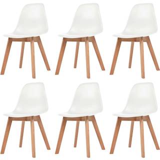 spisebordsstole 6 stk. plastik hvid