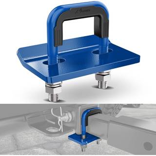 Nilight Trailer Hitch Drawener för 2 tum släpvagn Hitches Hitch Mount Anti Rattle Heavy Duty Steel med gummitäck Blue U Bolt Glossy Coating Plate