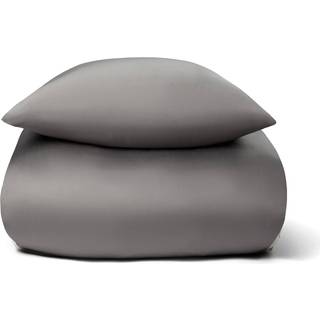 Bambus sengetøj - 140x220 cm - 100% Naturligt bambus - Nature By Borg - Gråt satinvævet dynebetræk