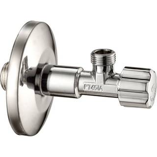Stopventil 1/2''x3/8''mm lang med ø77mm roset (1stk =2stk Nilhaner)