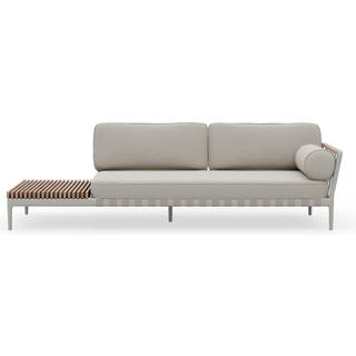 Vipp720 open-air havesofa åben venstre ende med bord dune sand