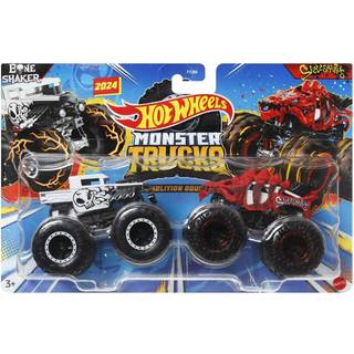 Hot Wheels Monster Trucks Demolition Doubles Bone Shaker vs Skelesaurus